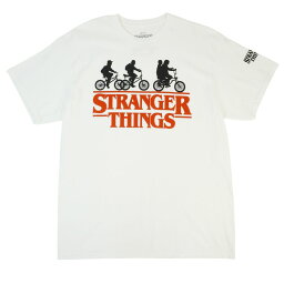 メンズ Tシャツ【クリックポスト発送】STRANGER THINGS TEEストレンジャー・シングス TシャツWHITE/RED(ホワイト/レッド)男女兼用 白 赤 TSHIRTS キャラロゴ NETFLIX ネトフリ ストシン