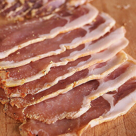 手作りバックベーコンスライス（Back Bacon)/塩漬け豚肉【YDKG-tk】...:themeatguy:10005379