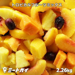 5種類の冷凍トロピカルフルーツ ミックス 2.26kg(5ポンド) <strong>業務用</strong>サイズ <strong>フルーツポンチ</strong>やサングリアにも最適♪ パパイヤ・パイナップル・モモ・マンゴー・ブドウ -R001