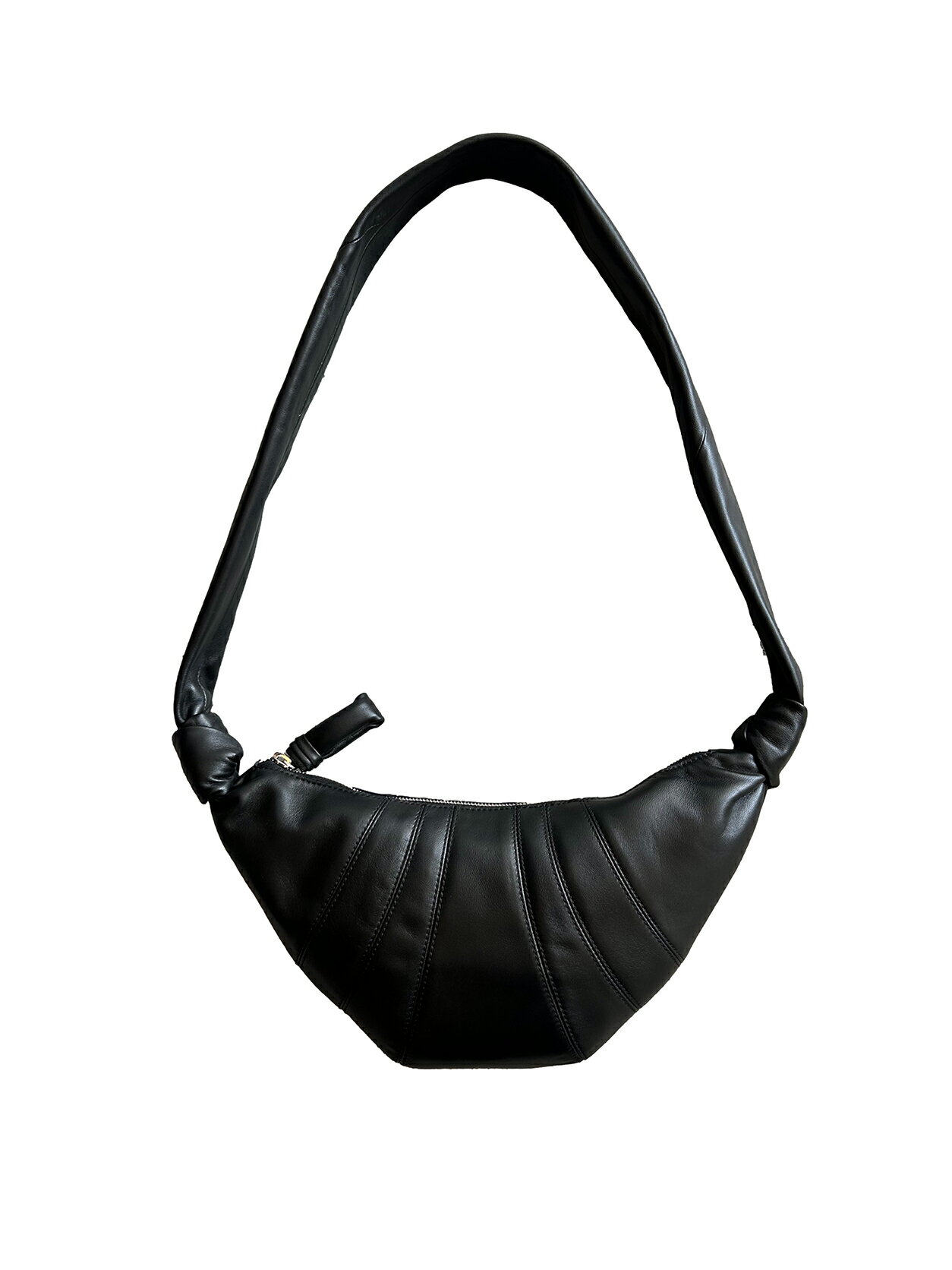 【正規取扱店】LEMAIRE SMALL CROISSANT BAG SOFT NAPPA LEATHER BLACK (ルメール)