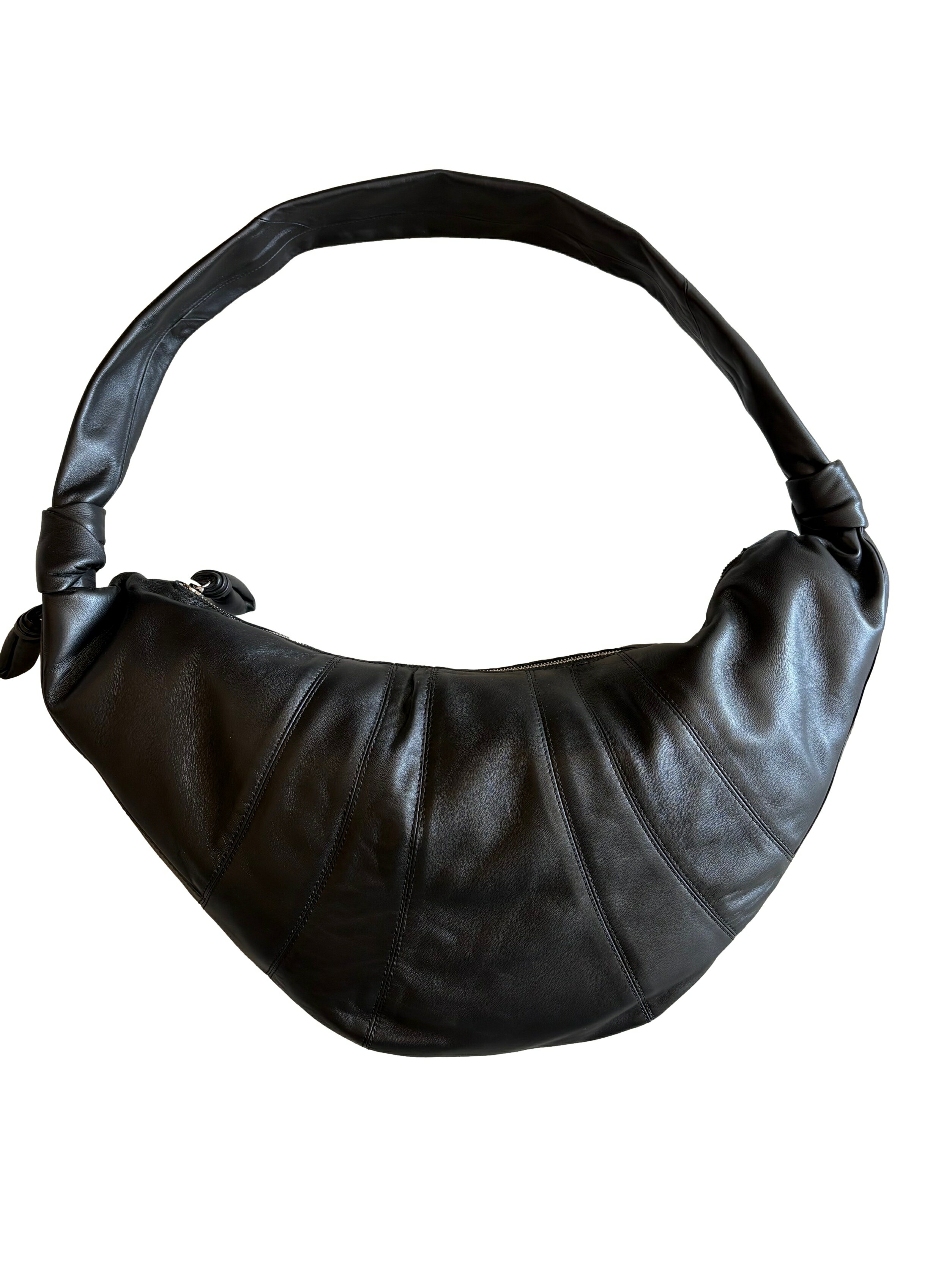 【正規取扱店】LEMAIRE LARGE CROISSANT BAG SOFT NAPPA LEATHER BLACK (ルメール)