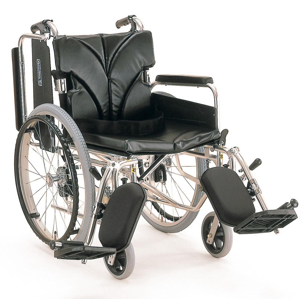 【車椅子】【車いす】【車イス】【送料無料】車椅子(カワムラ製) KA822-40(38.42)ELB 機能＝アルミ・背折・バンド・座幅選択・シート色選択・脚部エレベーティング 62%off送料無料