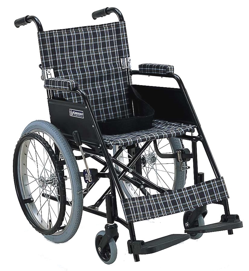 【車椅子】【車いす】【車イス】【送料無料】車椅子（カワムラ製）KL18-40(38) 74%off・ 機能＝アルミ・背折れ・軽量・コンパクト 室内に最適！人気の軽量KLシリーズ幅、長さともに小さく狭い室内に最適・軽量10.7kg！！