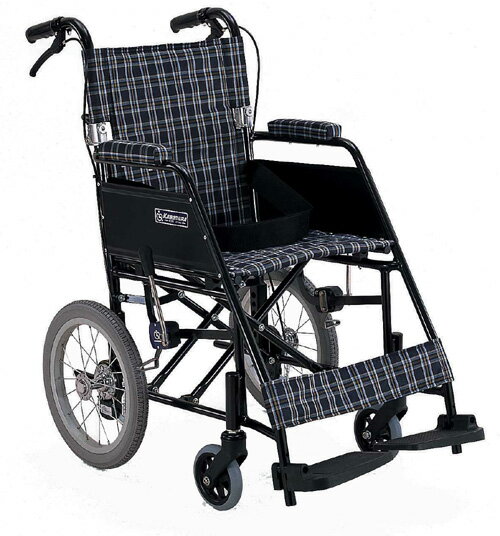 【車椅子】【車いす】【車イス】【送料無料】車椅子（カワムラ製）KL14-38(40)B 68%off・送料無料 機能＝アルミ・背折れ・ブレーキ・超軽量・コンパクト KLシリーズ