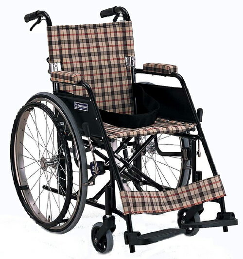 【車椅子】【車いす】【車イス】【送料無料】車椅子（カワムラ製）KL22-40(38)B71%off・送料無料 　機能＝アルミ・背折れ・ブレーキ・軽量・コンパクト　KLシリーズ幅・長さとも小さく、狭い室内でのご利用に最適