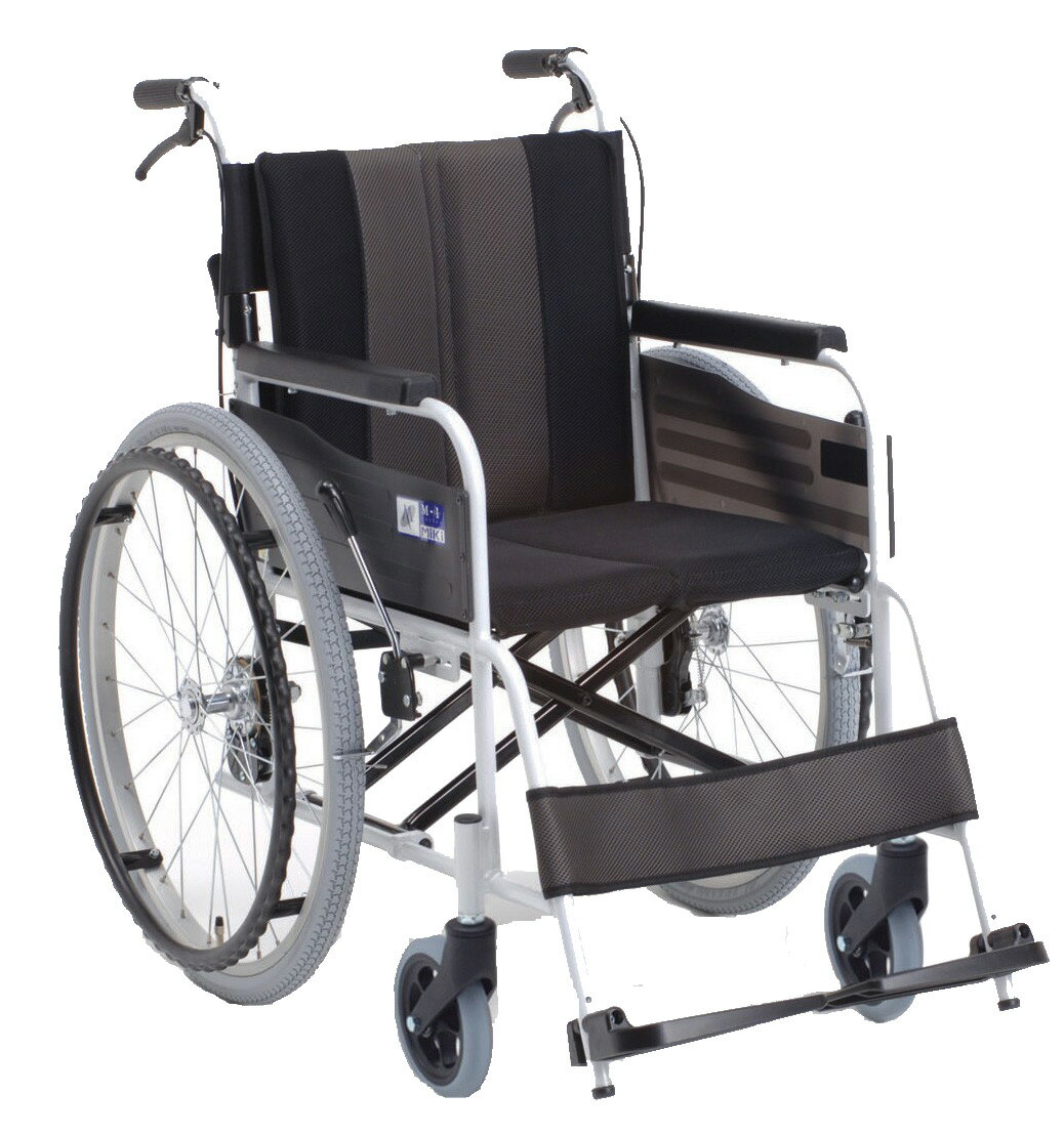 【車椅子】【車いす】【車イス】【送料無料】車椅子（ミキ製）MPN-43JDHG(自走) 59%off ・送料無料 機能＝アルミ・背折れ・ブレーキ・ お洒落で機能充実・人気No1/M1シリーズ