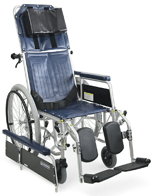 【車椅子】【車いす】【車イス】【送料無料】リクライニング車椅子（カワムラ製）RR42-NB特徴=スチール製・介助ブレーキ有り　62%off・送料無料