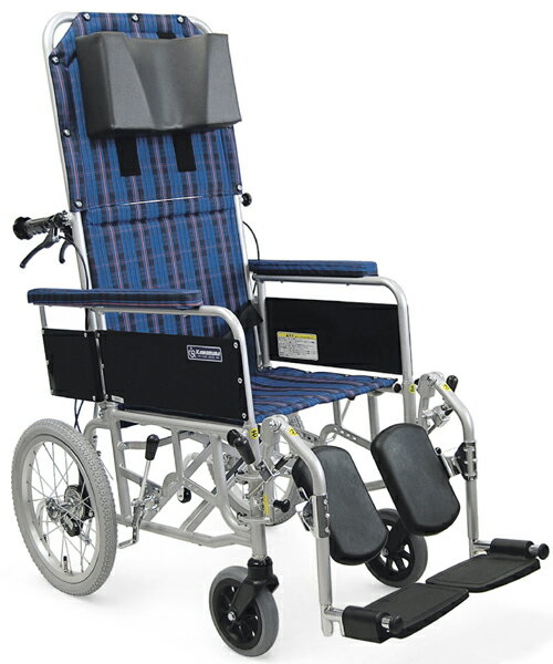 【車椅子】【車いす】【車イス】【送料無料】リクライニング車椅子（カワムラ製）RR53-N特徴=アルミ製・介助ブレーキ無し　65%off・送料無料リクライニング車椅子ならこれ！！カワムラ製車椅子