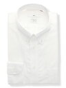ワイシャツ 長袖 形態安定 ノンアイロンストレッチ シャドーストライプ FIT ドレスシャツ ホワイト ザ・スーツカンパニー
