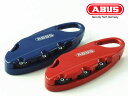 【ABUS　NO.151】【全2色】【メール便】アバス|3桁|可変式|南京錠|錠前|パドロック|バイク|自転車|旅行|ポスト|ケーブル|カギ|鍵|スーツケース|靴箱|ロッカー|レッド|赤|ブルー|青