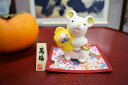【石川紙業 和紙貼寿 子】【宅配】日本 紙 和紙 美濃和紙 干支 ねずみ ネズミ 子 動物 アニマル 正月 新年 福 2020年 十二支 令和 小槌 こづち 金 日本製 木札 個箱 張子