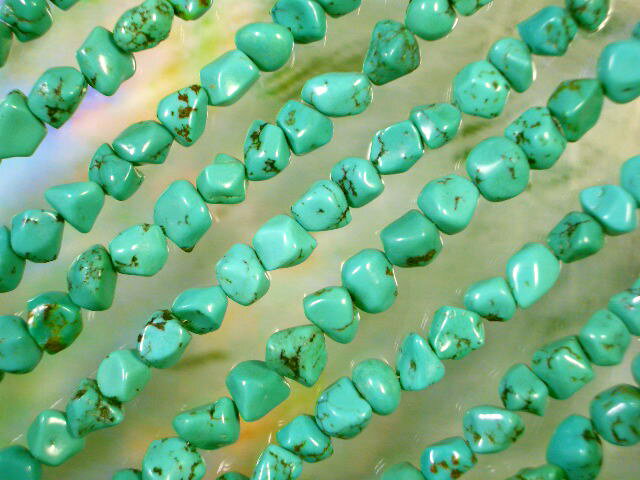 天然石 ﾋﾞｰｽﾞﾀｰｺｲｽﾞﾀﾝﾌﾞﾙ No.7026×5ﾐﾘぐらい･1連約40cm