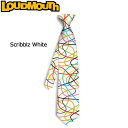 Loudmouth ”Scribblz White” Silk Tie(ラウドマウス シルクネクタイ) スクリブルズ ホワイト 【新品】ゴルフウェアメンズ %off