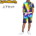 ラウドマウス メンズ ゴルフウェア 上下セット ショートパンツ+ポロシャツ ブラスターピース 【日本規格】【新品】19SS メンズウェア Loudmouth 柄 派手 JUL2 JUL3
