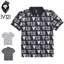 V12 ゴルフ 2021 メンズ 半袖 ポロシャツ LIVERY POLO V122110-CT01 ヴィ・トゥエルヴ 春 夏 秋 21SS ゴルフウェア トップス V12 LOGO ロゴ MAR2