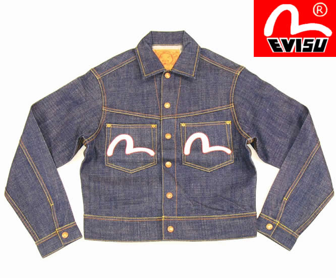 EVISUJEANSJACKET【エヴィスジーンズ】WHITEMARKREDSTEACTHジャッケットEA03HJK07(ホワイトマーク*レッドステッチ)