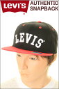 LEVIS AUTHENTIC SNAPBACK CAP【リーバイス オーセンティック スナップバック キャップ】LOT ABLR2348 BLK/RED (ブラック／レッド)【USA MODEL アメリカ限定モデル】