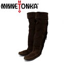 ショッピングMINNETONKA 正規取扱店 MINNETONKA(ミネトンカ) Over The Knee Fringe Boots(オーバーニーフリンジブーツ) #1698 CHOCOLATE レディース MT227