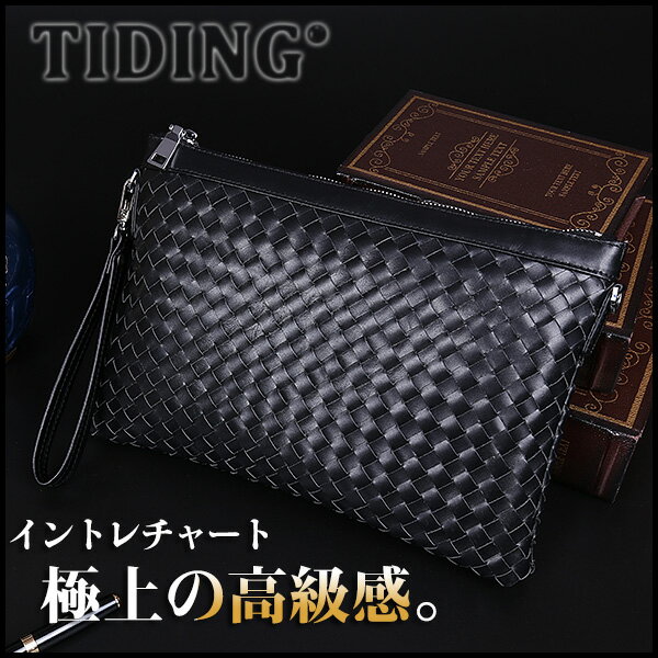 TIDING BAG イントレチャート 本革 メンズ レディース クラッチバッグ ミニショ…...:tiding:10011293