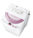 【送料無料】【代金引換不可】シャープ SHARP 全自動洗濯機(6.0kg) ピンク系 ES-GE6A-P 【沖縄・北海道・離島の発送はできません】