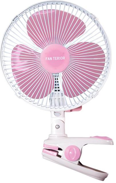 【省エネ】【扇風機】【組立不要】　ユアサ　クリップ扇風機　18cm　YFC-183N-PK　ピンク
