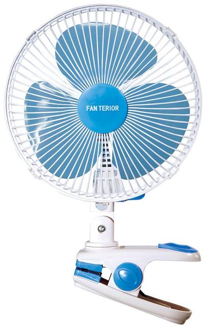 【省エネ】【扇風機】【組立不要】　ユアサ　クリップ扇風機　18cm　YFC-183N-BL　ブルー