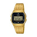 CASIO STANDARD DIGITAL カシオ スタンダード デジタル A159WGED-1 腕時計 メンズ レディース チープカシオ チプカシ プチプラ ブラック 黒 ゴールド 金 ダイヤモンド