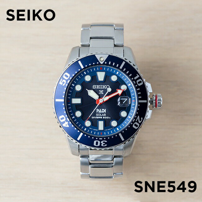 【並行輸入品】【10年保証】【日本未発売】SEIKO PROSPEX セイコー <strong>プロスペックス</strong> ソーラー ダイバー PADI SNE549 腕時計 時計 ブランド メンズ 逆輸入 アナログ 日付 防水 シルバー ネイビー フルメタル 海外モデル 送料無料