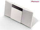 Pioneer パイオニア CDミニコンポーネントシステム 【ホワイト】X-SMC02(W) 省スペース スリム設計 CDミニコンポ USBメモリ再生対応 / Bluetooth(ブルートゥース)搭載 / 電動スライドドア / AM・ワイドFM / スマホ充電可能 / クロック機能