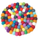 カラフル!!まんまるフェルトルームマット 【直径:20cm】★鍋敷き 鍋しき ナベ敷 ネパール ポットマット Pot stand なべしき Felt 【レビューで250円クーポン進呈&あす楽】 おしゃれ
