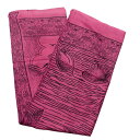 190cm×100cm ガンジス川に泳ぐカワイルカ - ピンク | ラムナミ 布 ルンギー アジアン インド ゾウ プリント ファブリック エスニック