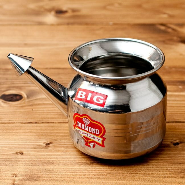 ステンレスのネティポット(鼻水差し) 直径:約10