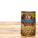 ホワイトチリビーンズ 425g 缶詰 - White Chili Beans 【S&W】 【レビューで10円クーポン進呈&あす楽】 アメリカ ホワイトビーンズ 白いんげん豆 豆加工品 キャッサバ エスニック アジア インド 食品 食材