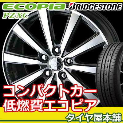 175/70R14 新品夏用タイヤ 14-5.5J 4本 アルミホイールセット ブリヂストン エコピア PZXC BRIDGESTONE ECOPIA PZ-XC スマックVI-R 【低燃費タイヤ】