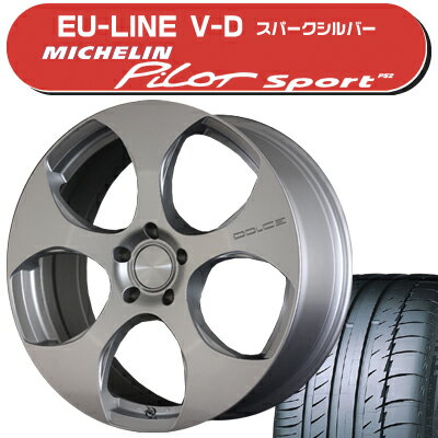 ≪送料無料≫サマータイヤ＆ホイール 4本セット パイロットスポーツ PS2 235/35R19+EU-LINE V-D