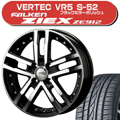 ≪送料無料≫ファルケン 夏タイヤ ジークスZE912 185/60R15+ヴァーテックVR5 S52 サマータイヤ＆ホイール 4本セット