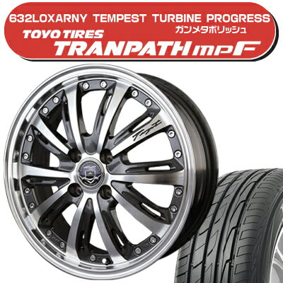 ≪送料無料≫トーヨータイヤ 夏タイヤ トランパスmpF 165/50R16+ロクサーニ テンペストタービン プログレスサマータイヤ＆ホイール 4本セット