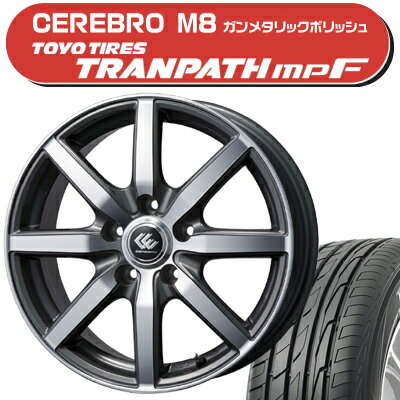 ≪送料無料≫トーヨータイヤ 夏タイヤ トランパスmpF 215/70R15+セレブロM8 サマータイヤ＆ホイール 4本セット