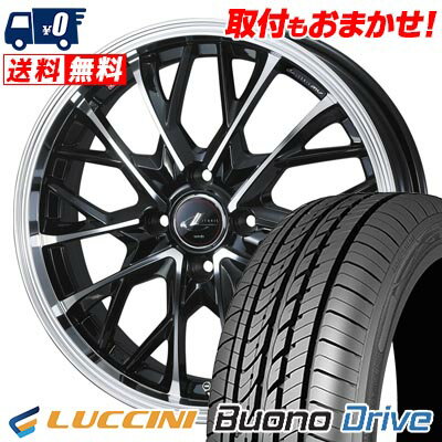 185/55R15 82V LUCCINI Buono Drive LEONIS MV サマータイヤホイール4本セット 【取付対象】