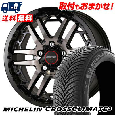 205/60R16 96V XL MICHELIN CROSSCLIMATE 2 WORK CRAG T-GRABIC3 サマータイヤホイール4本セット 【取付対象】