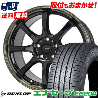 215/45R17 91W XL DUNLOP ENASAVE EC204 G・SPEED P-08 サマータイヤホイール4本セット 【取付対象】