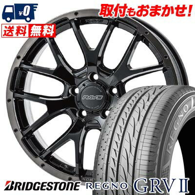 205/55R16 91V BRIDGESTONE REGNO GRV2 HOMURA 2×7FA BLACK CLEAR EDITION サマータイヤホイール4本セット 【取付対象】