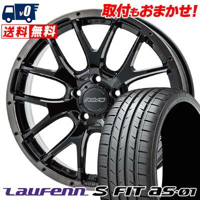 225/45R18 91W HANKOOK LAUFENN S FIT AS-01 LH02 HOMURA 2×7FA BLACK CLEAR EDITION サマータイヤホイール4本セット 【取付対象】