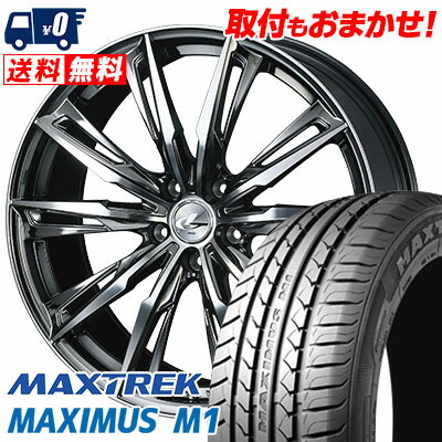 245/35R19 93W XL MAXTREK MAXIMUS M1 WEDS LEONIS GX サマータイヤホイール4本セット 【取付対象】