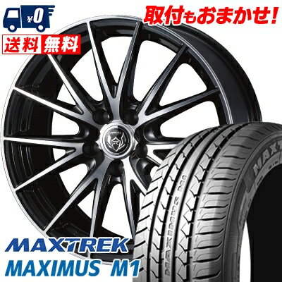 195/60R16 89H MAXTREK MAXIMUS M1 WEDS RIZLEY VS サマータイヤホイール4本セット 【取付対象】