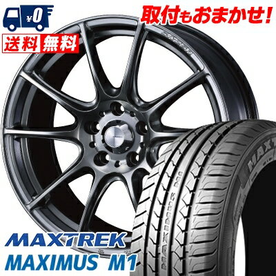225/55R17 101V XL MAXTREK MAXIMUS M1 WedsSport SA-25R サマータイヤホイール4本セット 【取付対象】