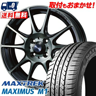 215/40R17 87W XL MAXTREK MAXIMUS M1 WedsSport SA-25R サマータイヤホイール4本セット 【取付対象】