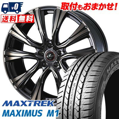 195/60R16 89H MAXTREK MAXIMUS M1 WEDS LEONIS VR サマータイヤホイール4本セット 【取付対象】