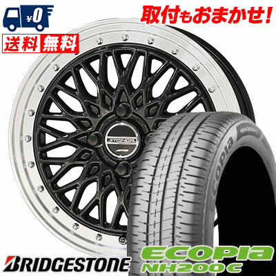 165/55R14 72V BRIDGESTONE ECOPIA NH200C STEINER FTX サマータイヤホイール4本セット 【取付対象】