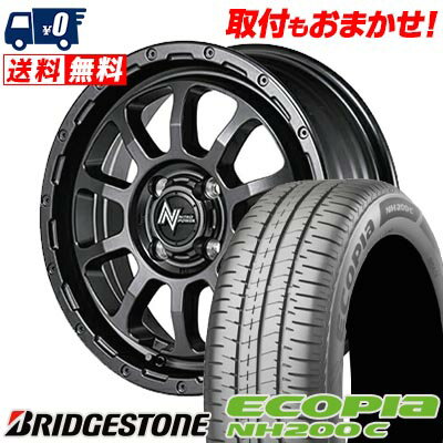 155/65R14 75H BRIDGESTONE ブリヂストン ECOPIA NH200C NITRO POWER M10 PERSHING BARREL BLACK EDITION ナイトロパワー M10パーシング バレルブラックエディション サマータイヤホイール4本セット 【取付対象】